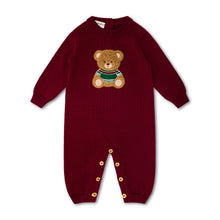 Carica l'immagine nel visualizzatore di Gallery, Tutina Teddy Borgogna