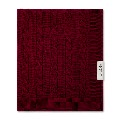 Coperta Treccia Borgogna