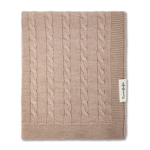 Coperta Treccia Beige