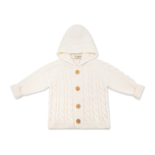 Cappotto Treccia Ecru 100% Lana
