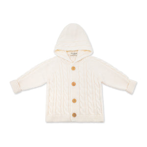 Cappotto Treccia Ecru 100% Lana