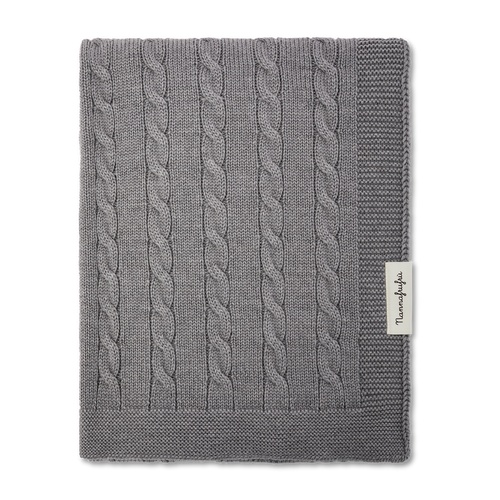 Coperta Treccia Grigia