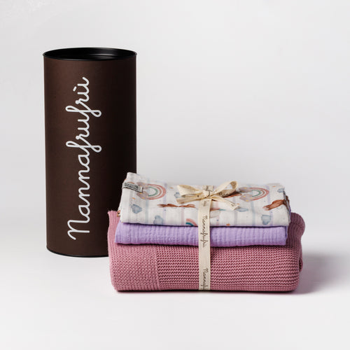 Baby set nascita Righe Orsetto
