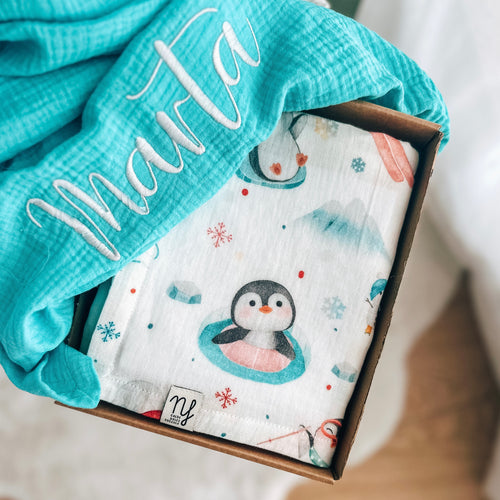 Baby set mussola Pinguini