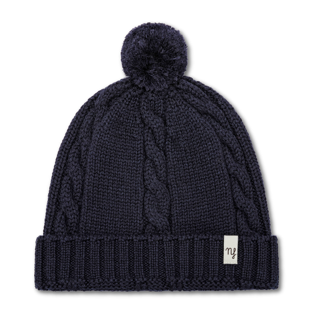 Berretto Treccia Blu