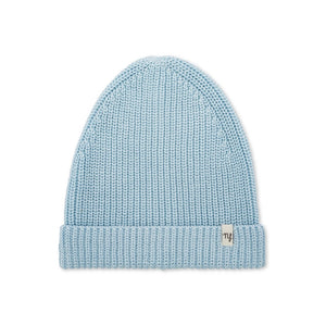 Blue Cotton Ribbed Hat