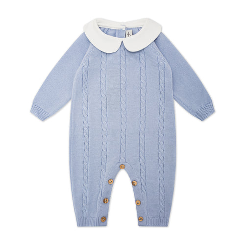 Tutina treccia Azzurro colletto