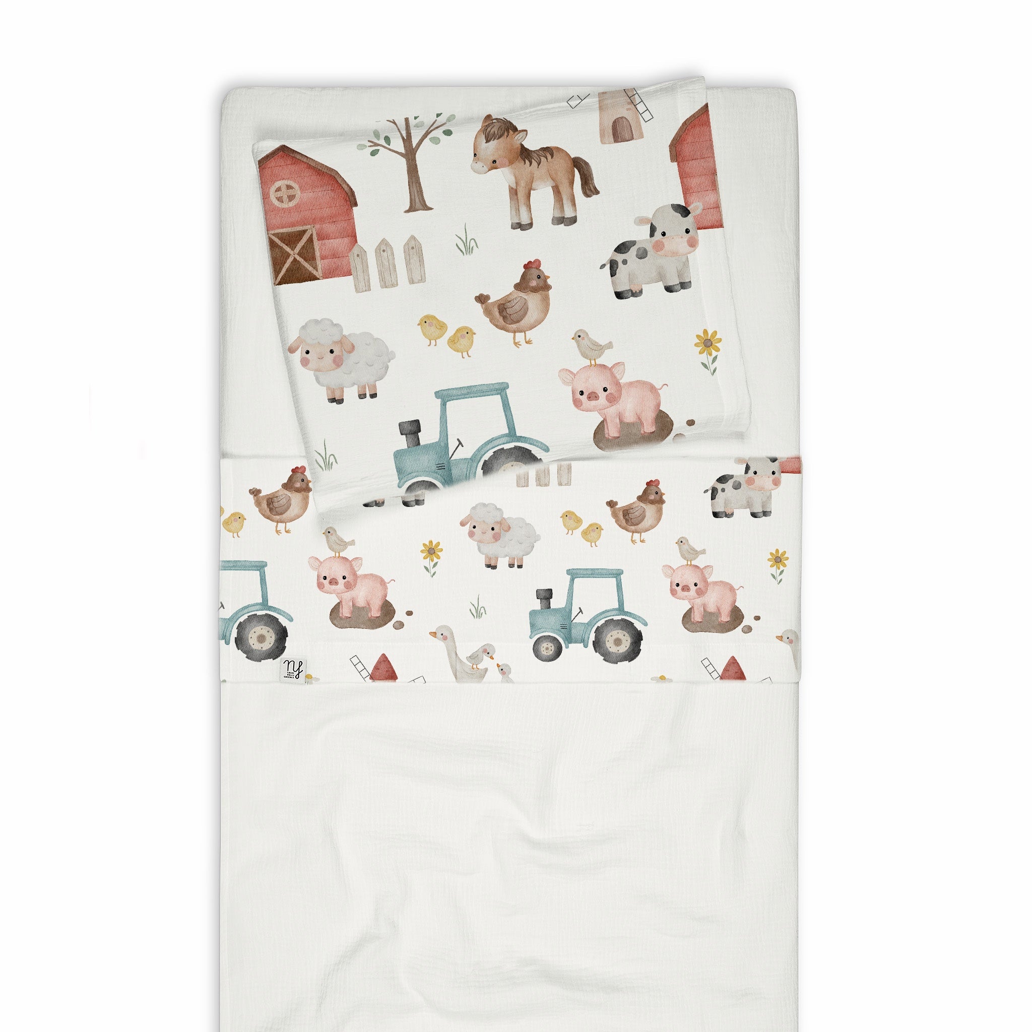 Soarwg Kids Set di 2 lenzuoli con angoli per passeggino - Coprimaterasso per neonato - 100% mussola di cotone - per culla - Verde - 83 x 43 cm