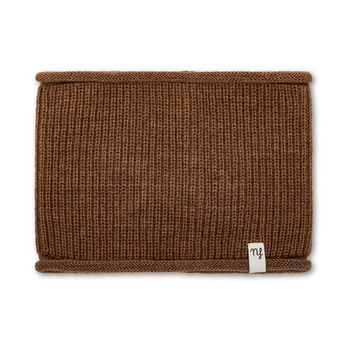 Ribbed Mocha Curl Neck Warmer