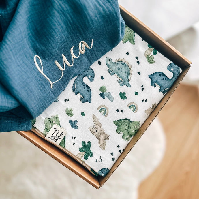 Baby set mussola T-rex