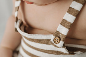 Salopette Rigato Beige