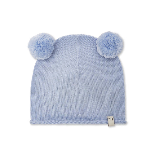 Cappellino pure pompon Blue Ice