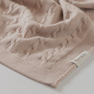 Coperta Treccia Beige