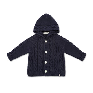 Cappotto Treccia Blu 100% Lana