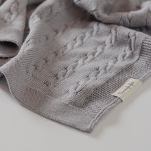 Carica l&#39;immagine nel visualizzatore di Gallery, Coperta Treccia Grigia