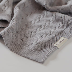 Coperta Treccia Grigia