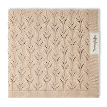 Load image into Gallery viewer, Openwork Blanket bamboo and cotton Beige