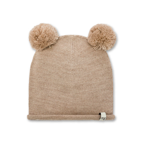 Cappellino pure pompon Beige