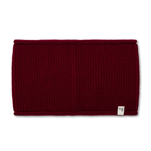 Burgundy Curly Ribbed Neck Warmer