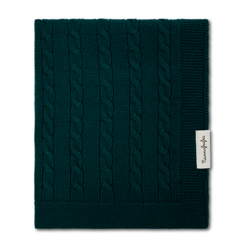 Coperta Treccia Verde