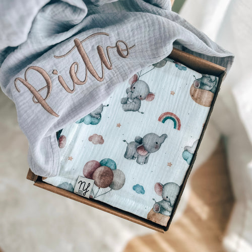 Baby set mussola Elefantino