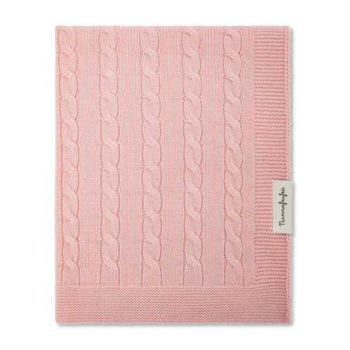 Coperta Treccia Rosa