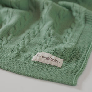 Coperta treccia Salvia