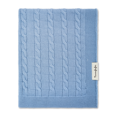Coperta Treccia Azzurro