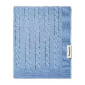Coperta Treccia Azzurro