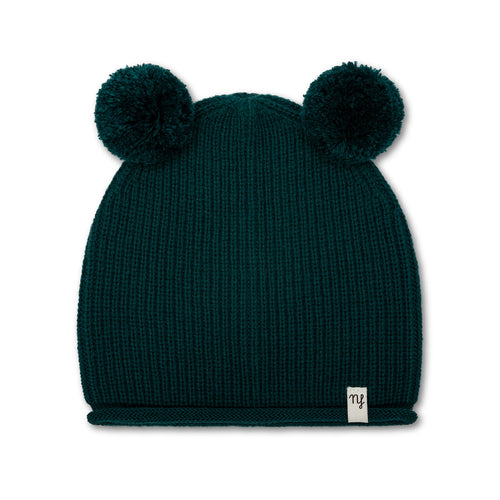 Green Pompom Hat