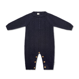Tutina Treccia Blu 100% lana merino