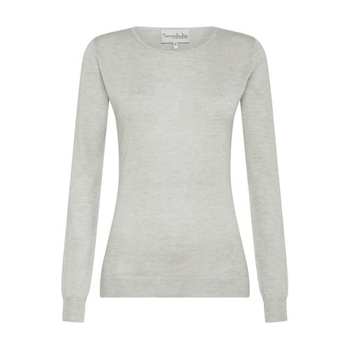 Cashmiretta in Seta e Cashmere Grigio Perla
