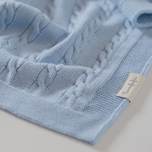 Carica l&#39;immagine nel visualizzatore di Gallery, Coperta Treccia Azzurro
