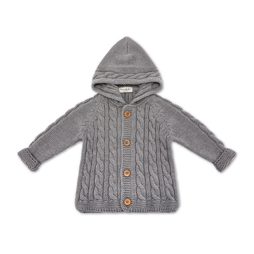 Cappotto Treccia Grigio 100% Lana