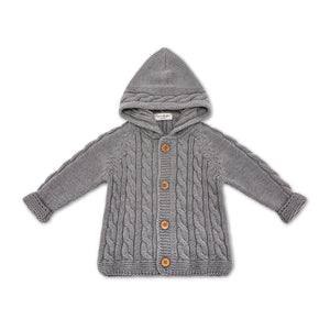 Cappotto Treccia Grigio 100% Lana