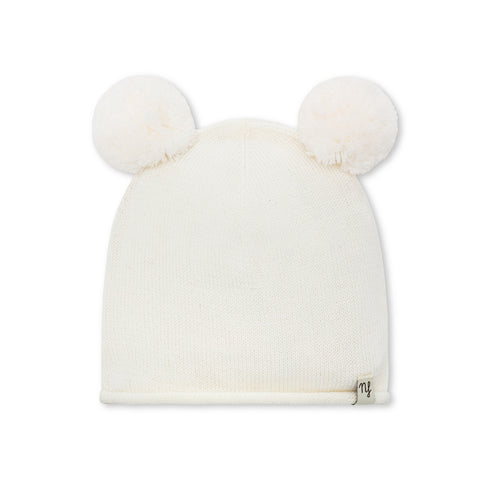 Cappellino pure pompon Ecrù