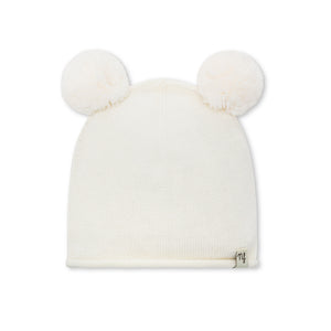 Cappellino pure pompon Ecrù