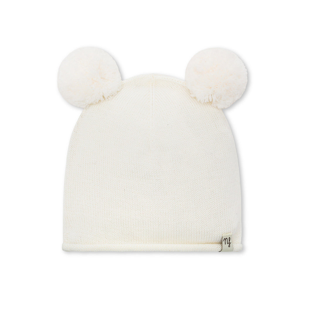 Cappellino pure pompon Ecrù