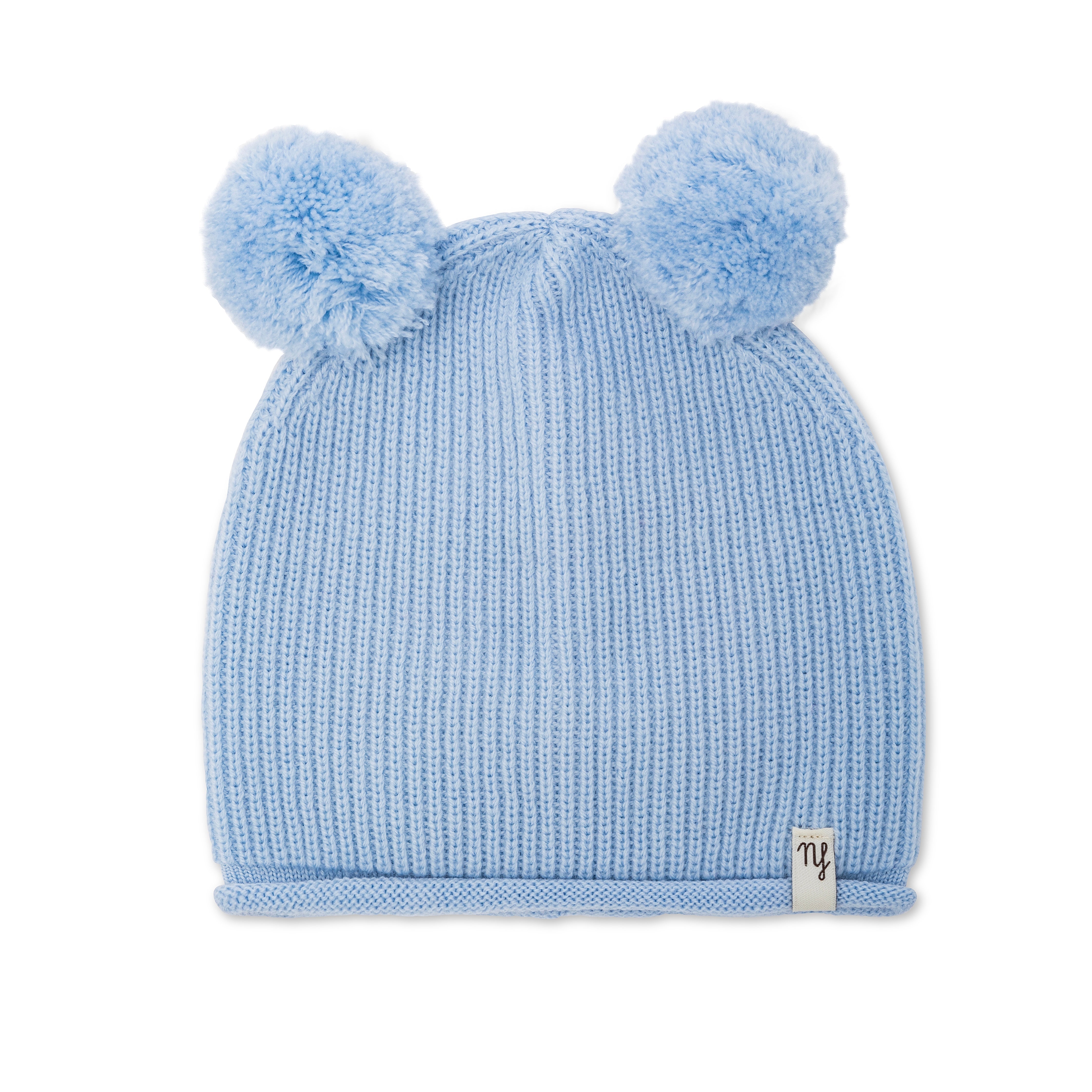 Berretto Pompon Azzurro